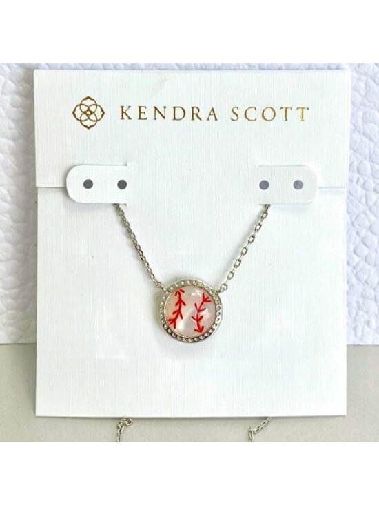 Kendra Scott Jewelry - Kendra Scott Baseball Silver Short Pendant Necklace